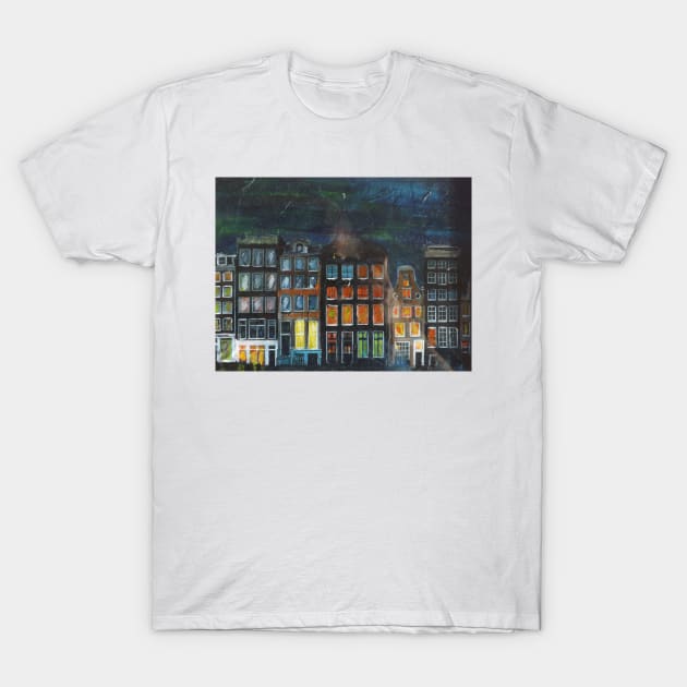 Amsterdam At Night T-Shirt by golan22may